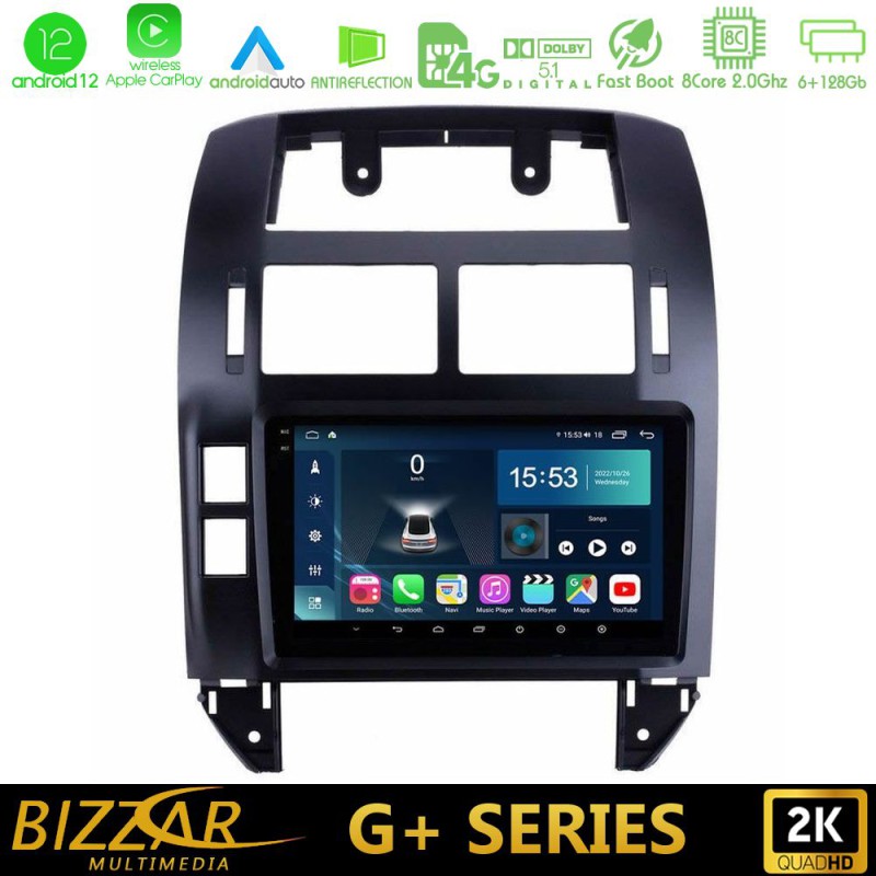 Bizzar G+ Series VW Polo 2002-2009 8core Android14 6+128GB Navigation Multimedia 9"