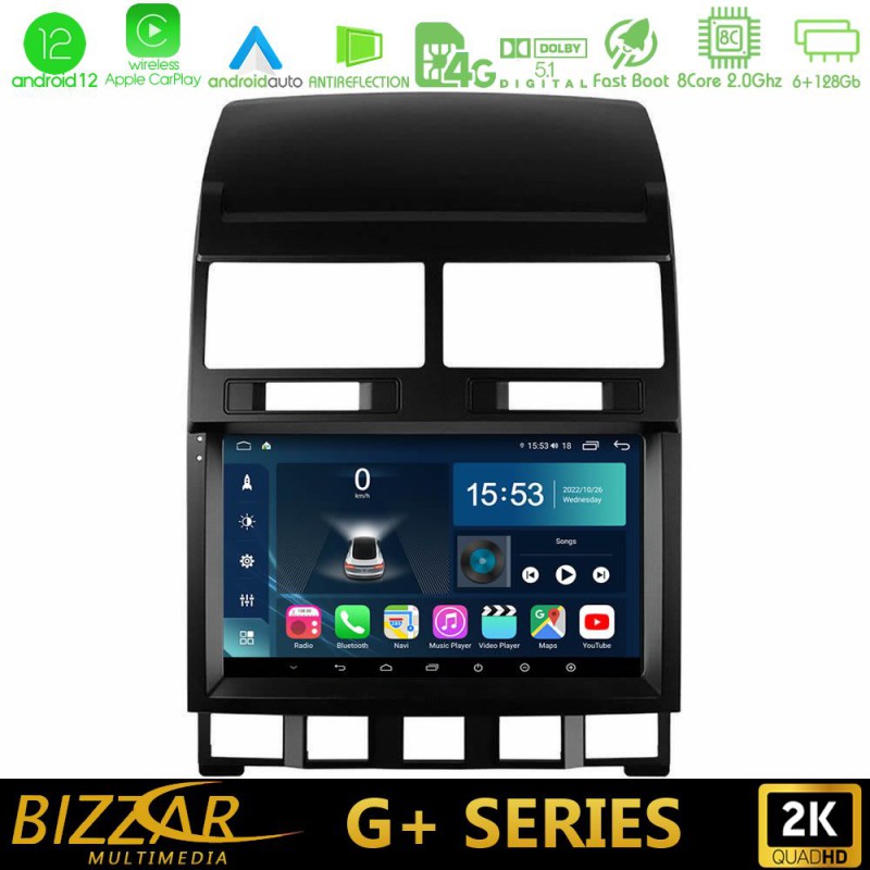Bizzar G+ Series VW Touareg 2002 – 2010 8core Android14 6+128GB Navigation Multimedia Tablet 9"