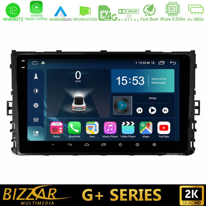 Bizzar G+ Series VW MQB 2017-> 8core Android14 6+128GB Navigation Multimedia 9"