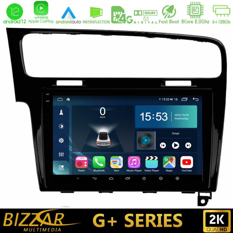 Bizzar G+ Series VW GOLF 7 8core Android12 6+128GB Navigation Multimedia Tablet 10