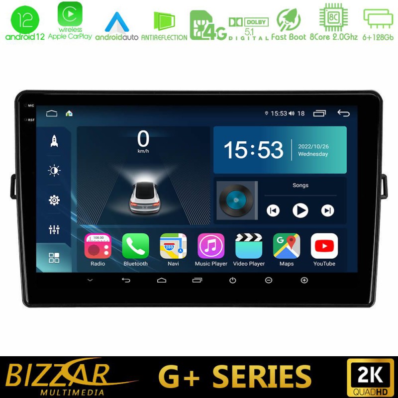 Bizzar G+ Series Toyota Auris 8core Android14 6+128GB Navigation Multimedia Tablet 10" Bizzar G+ Series Toyota Auris 8core Android14 6+128GB Navigation Multimedia Tablet 10"