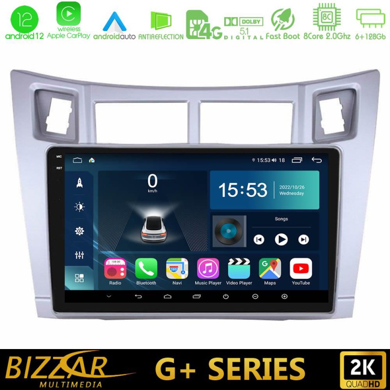 Bizzar G+ Series Toyota Yaris 8core Android14 6+128GB Navigation Multimedia Tablet 9" (Ασημί Χρώμα) Bizzar G+ Series Toyota Yaris 8core Android14 6+128GB Navigation Multimedia Tablet 9" (Ασημί Χρώμα)