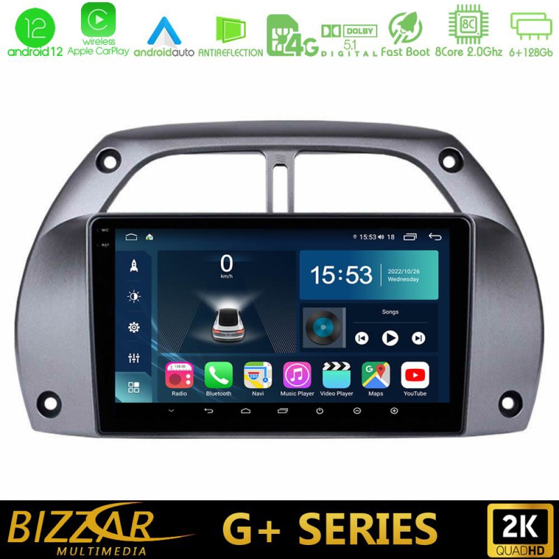 Bizzar G+ Series Toyota RAV4 2001 - 2006 8core Android14 6+128GB Navigation Multimedia Tablet 9" Bizzar G+ Series Toyota RAV4 2001 - 2006 8core Android14 6+128GB Navigation Multimedia Tablet 9"