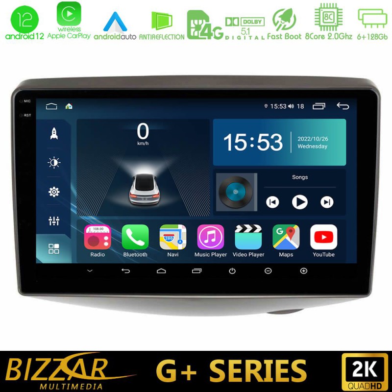 Bizzar G+ Series Toyota Yaris 1999 - 2006 8core Android14 6+128GB Navigation Multimedia Tablet 9" Bizzar G+ Series Toyota Yaris 1999 - 2006 8core Android14 6+128GB Navigation Multimedia Tablet 9"