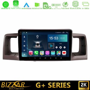 Bizzar G+ Series Toyota Corolla 2002-2006 8Core Android14 6+128GB Navigation Multimedia Tablet 9"