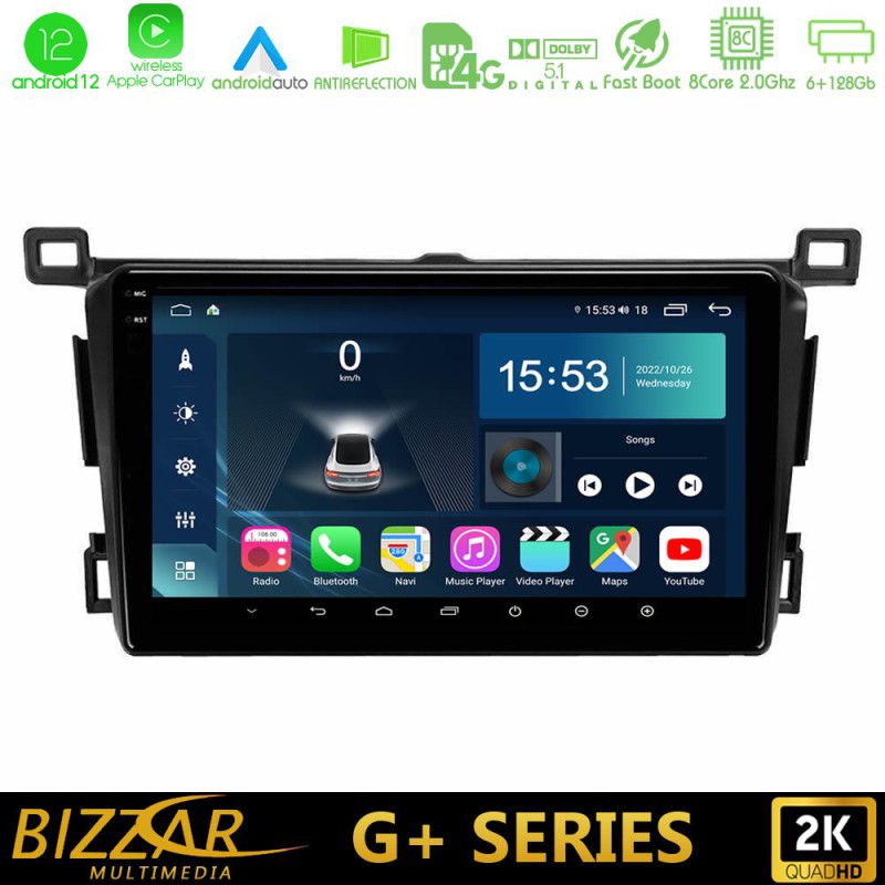 Bizzar G+ Series Toyota RAV4 2013-2018 8core Android14 6+128GB Navigation Multimedia Tablet 9" Bizzar G+ Series Toyota RAV4 2013-2018 8core Android14 6+128GB Navigation Multimedia Tablet 9"