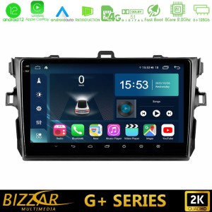 Bizzar G+ Series Toyota Corolla 2007-2012 8core Android14 6+128GB Navigation Multimedia Tablet 9"