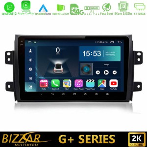 Bizzar G+ Series Suzuki SX4 2006-2014 Fiat Sedici 2006-2014 8core Android14 6+128GB Navigation Multimedia Tablet 9"