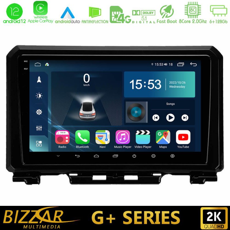Bizzar G+ Series Suzuki Jimny 2018-2022 8core Android14 6+128GB Navigation Multimedia Tablet 9" Bizzar G+ Series Suzuki Jimny 2018-2022 8core Android14 6+128GB Navigation Multimedia Tablet 9"