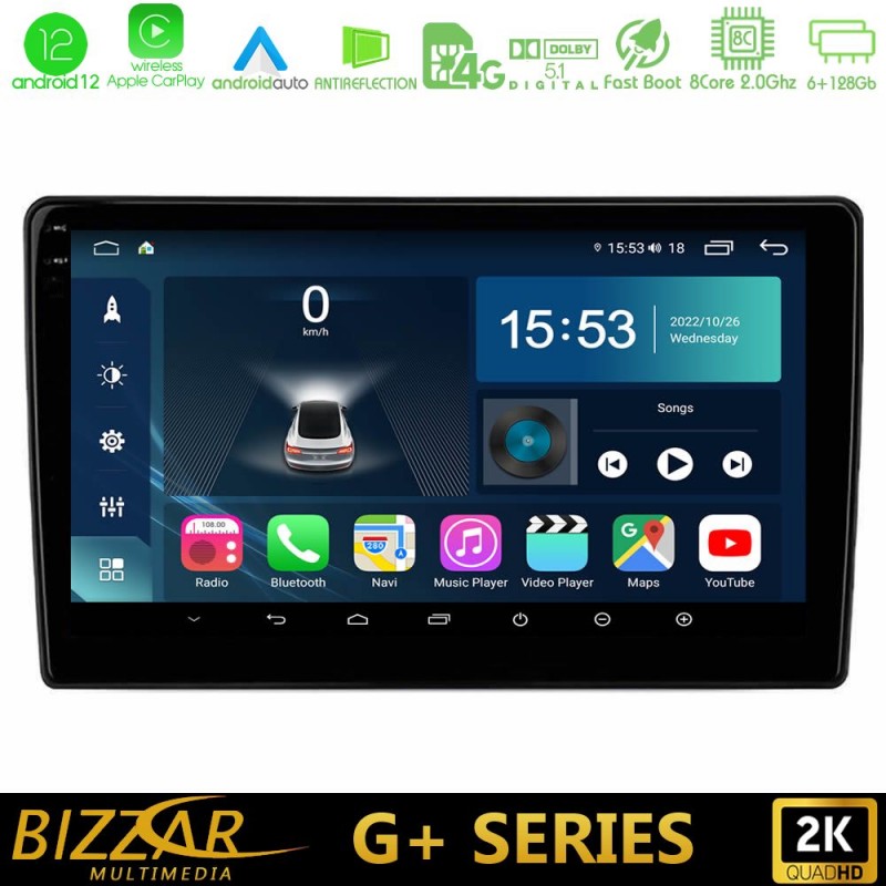 Bizzar G+ Series 8Core Android12 6+128GB Navigation Multimedia Tablet 9