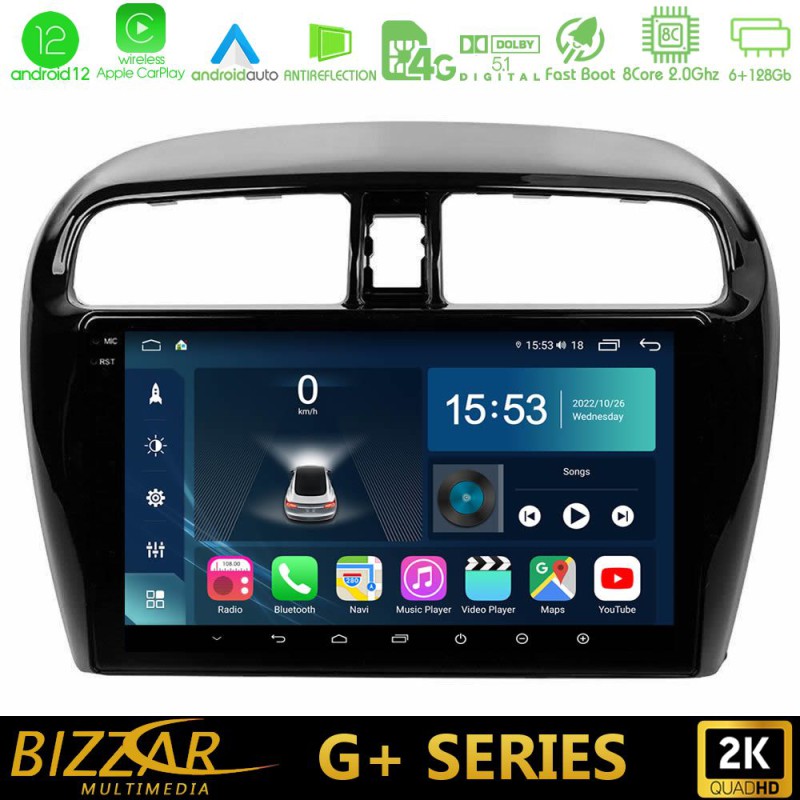 Bizzar G+ Series Mitsubishi Space Star 2013-2016 8core Android14 6+128GB Navigation Multimedia Tablet 9"