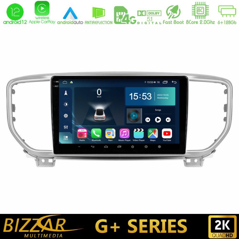 Bizzar G+ Series Kia Sportage 2018-2021 8Core Android14 6+128GB Navigation Multimedia Tablet 9"