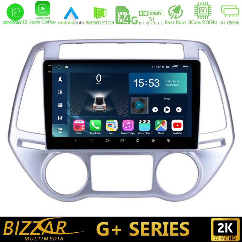 Bizzar G+ Series Hyundai i20 2012-2014 8core Android14 6+128GB Navigation Multimedia Tablet 9" Bizzar G+ Series Hyundai i20 2012-2014 8core Android14 6+128GB Navigation Multimedia Tablet 9"