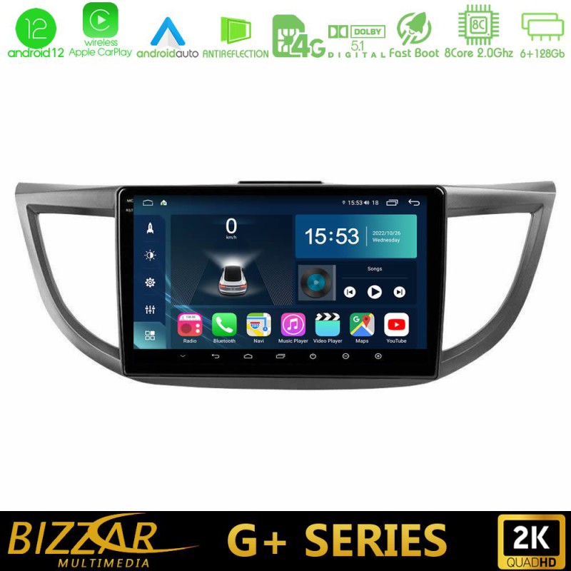 Bizzar G+ Series Honda CRV 2012-2017 8core Android14 6+128GB Navigation Multimedia Tablet 9"