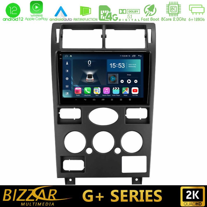Bizzar G+ Series Ford Mondeo 2001-2004 8Core Android14 6+128GB Navigation Multimedia Tablet 9"