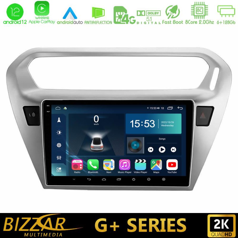 Bizzar G+ Series Citroen C-Elysee / Peugeot 301 8Core Android14 6+128GB Navigation Multimedia Tablet 9" Bizzar G+ Series Citroen C-Elysee / Peugeot 301 8Core Android14 6+128GB Navigation Multimedia Tablet 9"