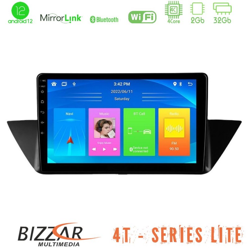 Bizzar 4T Series BMW Χ1 E84 4Core Android12 2+32GB Navigation Multimedia Tablet 10