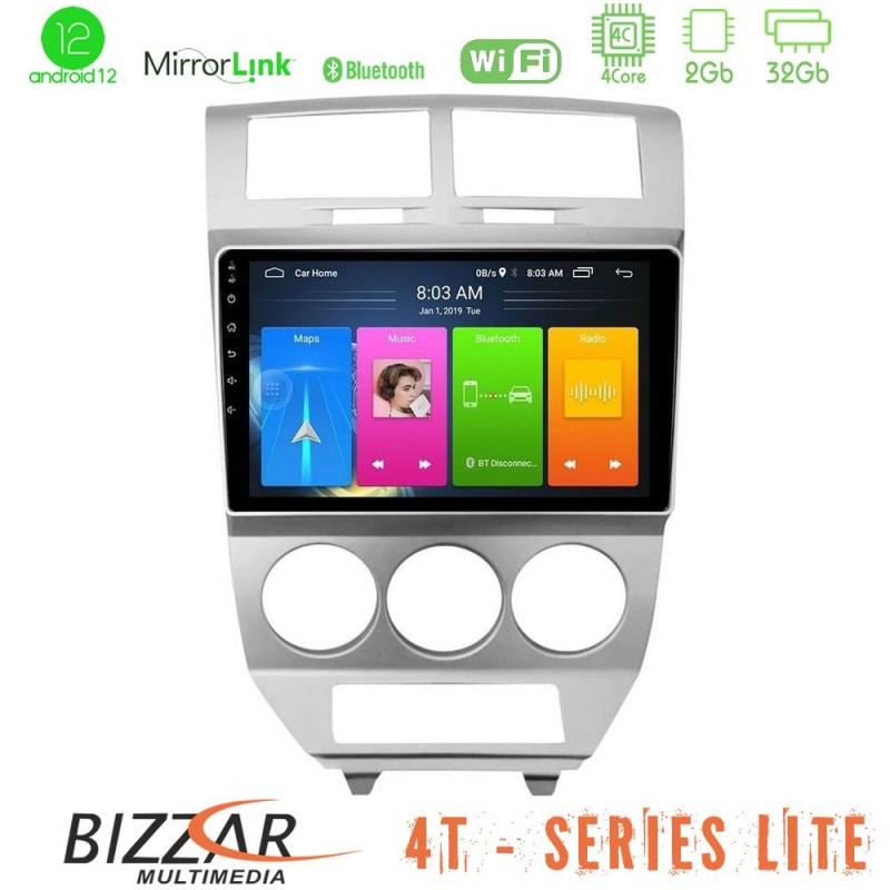 Bizzar 4T Series Dodge Caliber 2006-2011 4Core Android12 2+32GB Navigation Multimedia Tablet 10