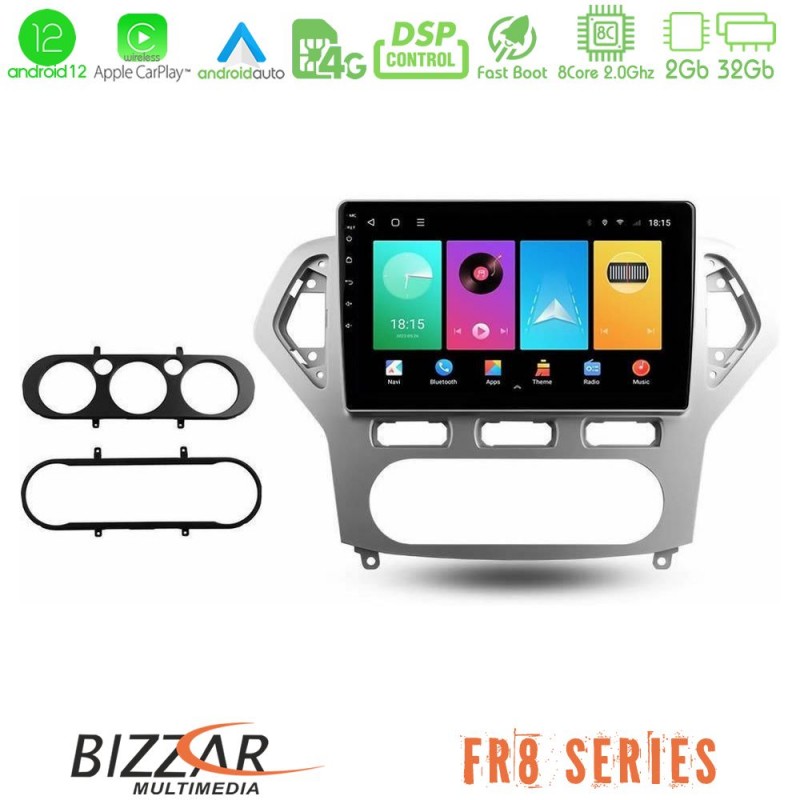 Bizzar FR8 Series FR8 Series Ford Mondeo 2007-2011 (Auto A/C) 8Core Android13 2+32GB Navigation Multimedia Tablet 9