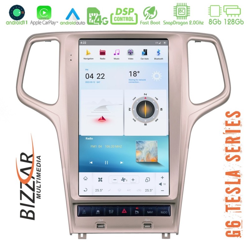 Bizzar Grand Cherokee 2014-2019 Android 11 (8+128GB) Tesla Multimedia Station 13,6