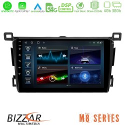 Bizzar M8 Series Toyota RAV4 2013-2018 8core Android13 4+32GB Navigation Multimedia Tablet 9