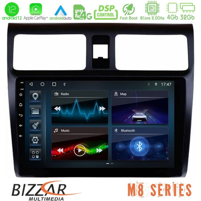 Bizzar M8 Series Suzuki Swift 2005-2010 8core Android13 4+32GB Navigation Multimedia Tablet 10