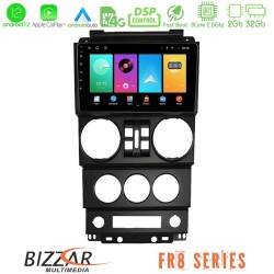 Bizzar FR8 Series Jeep Wrangler 2008-2010 8core Android13 2+32GB Navigation Multimedia Tablet 9