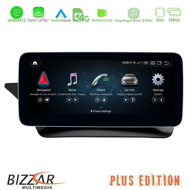Bizzar OEM Mercedes E Class Coupe (W207) NTG4.0 Android13 (8+128GB) Navigation Multimedia 10,25″ Anti-reflection