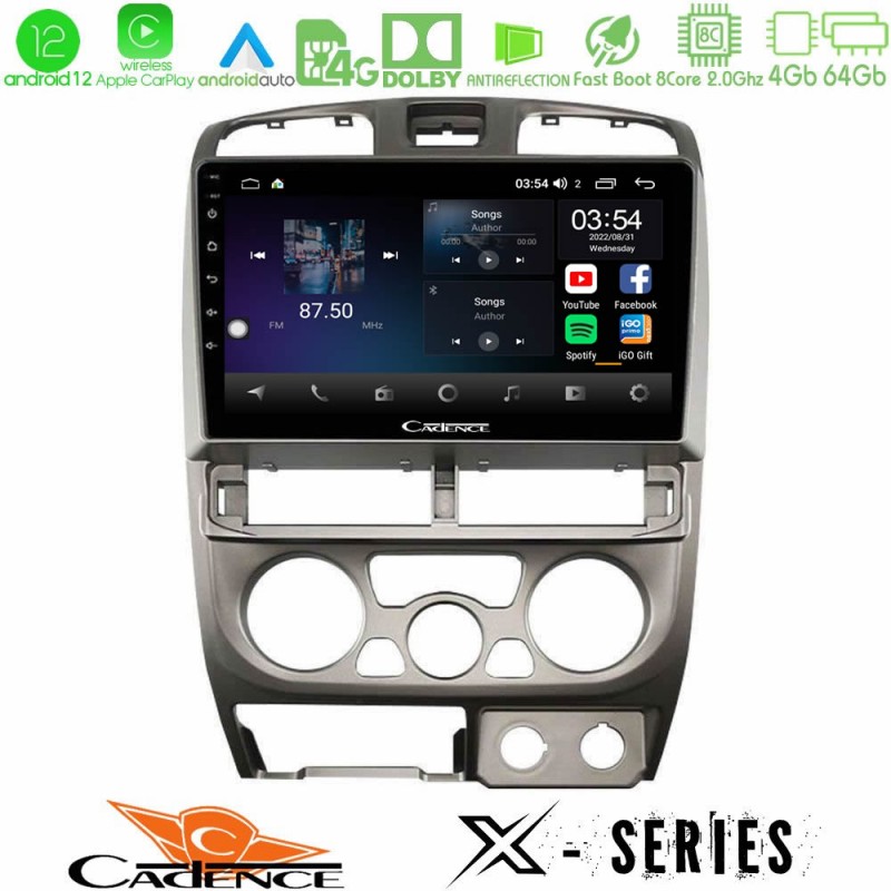 Cadence X Series Isuzu D-Max 2004-2006 8core Android12 4+64GB Navigation Multimedia Tablet 9
