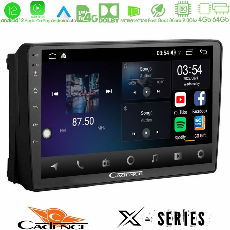 Cadence X Series Ford 2007-&gt; 8core Android12 4+64GB Navigation Multimedia Tablet 9