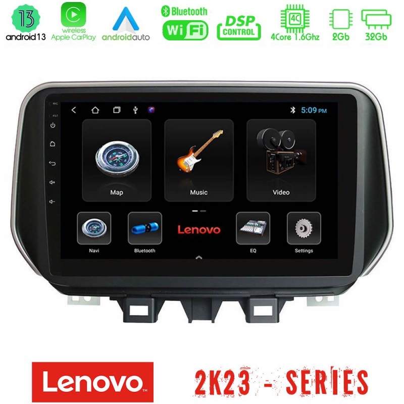 Lenovo Car Pad Hyundai Tucson 2019-&gt; 4Core Android 13 2+32GB Navigation Multimedia Tablet 9