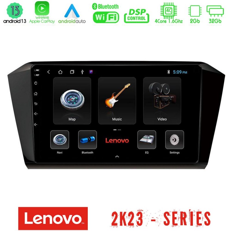 Lenovo Car Pad VW Passat 4Core Android 13 2+32GB Navigation Multimedia Tablet 10