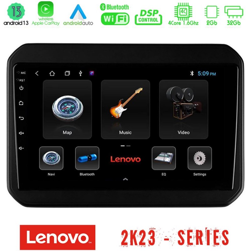 Lenovo Car Pad Suzuki Ignis 4Core Android 13 2+32GB Navigation Multimedia Tablet 9