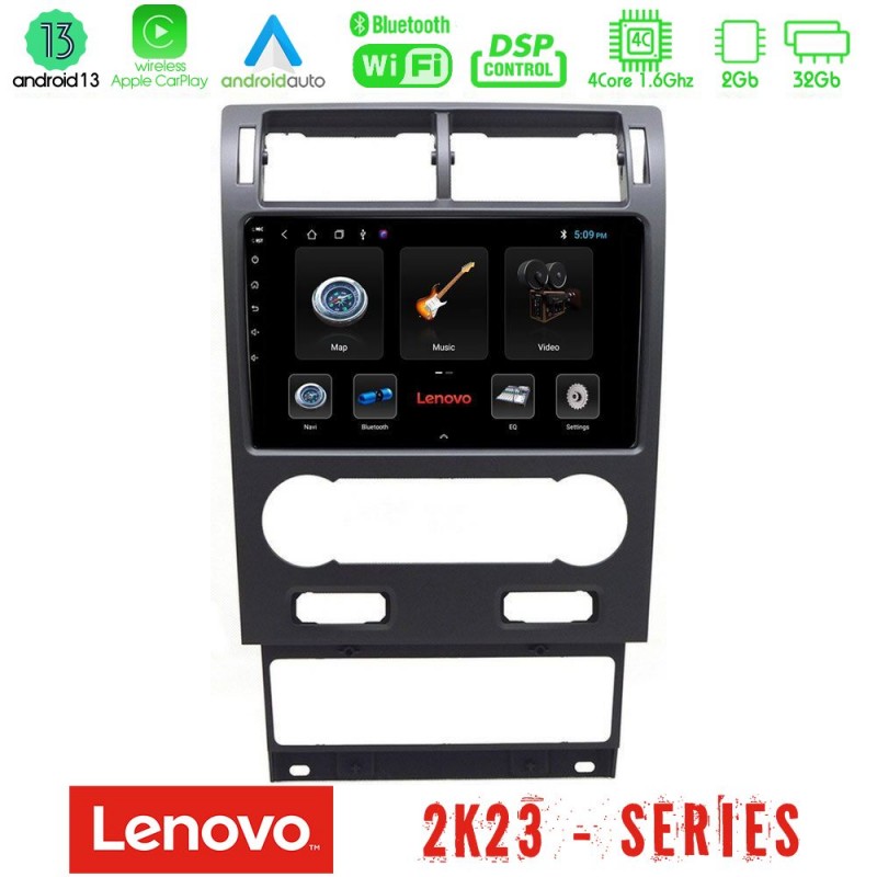 Lenovo Car Pad Ford Mondeo 2004-2007 4Core Android 13 2+32GB Navigation Multimedia Tablet 9