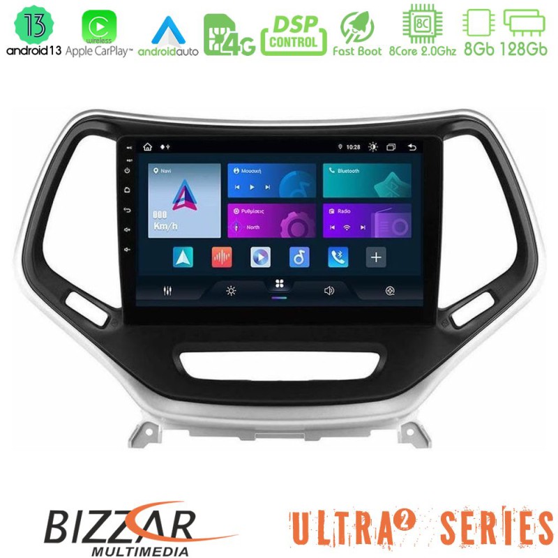 Bizzar ULTRA Series Jeep Cherokee 2014-2019 8core Android13 8+128GB Navigation Multimedia Tablet 9" (Ασημί Χρώμα) Bizzar ULTRA Series Jeep Cherokee 2014-2019 8core Android13 8+128GB Navigation Multimedia Tablet 9" (Ασημί Χρώμα)