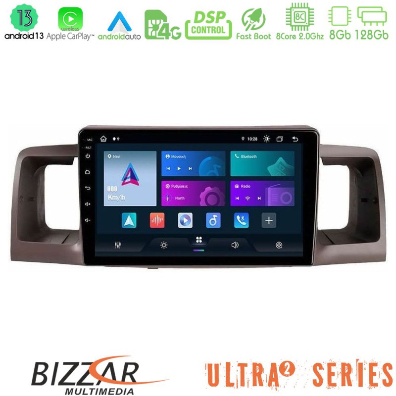 Bizzar Ultra Series Toyota Corolla 2002-2006 8Core Android13 8+128GB Navigation Multimedia Tablet 9" Bizzar Ultra Series Toyota Corolla 2002-2006 8Core Android13 8+128GB Navigation Multimedia Tablet 9"