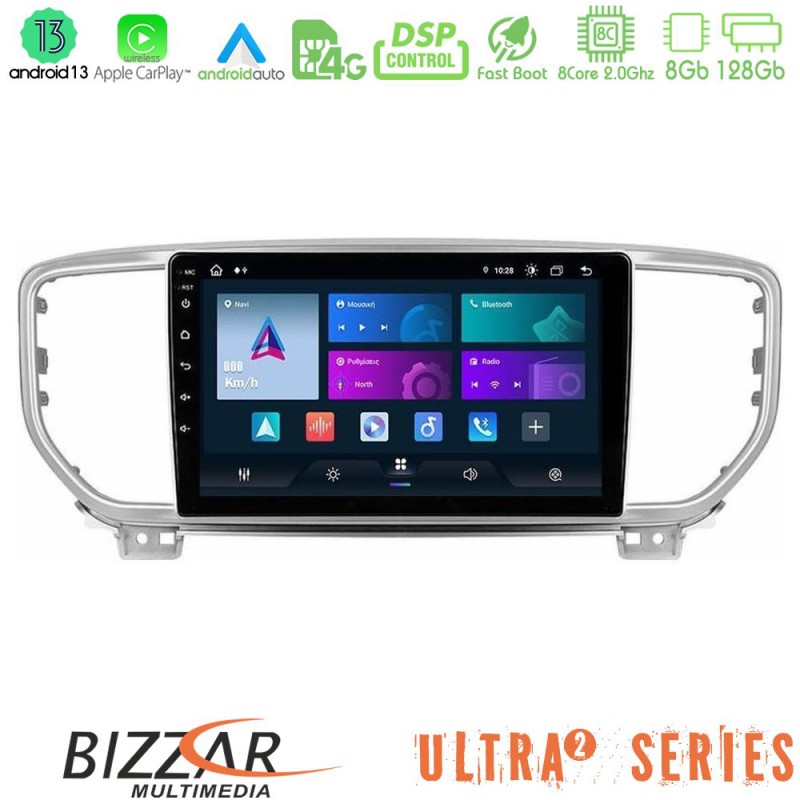 Bizzar Ultra Series Kia Sportage 2018-2021 8Core Android13 8+128GB Navigation Multimedia Tablet 9"