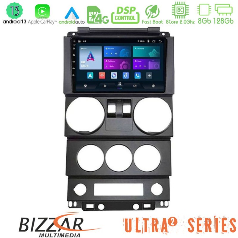 Bizzar Ultra Series Jeep Wrangler 2Door 2008-2010 8core Android13 8+128GB Navigation Multimedia Tablet 9" Bizzar Ultra Series Jeep Wrangler 2Door 2008-2010 8core Android13 8+128GB Navigation Multimedia Tablet 9"