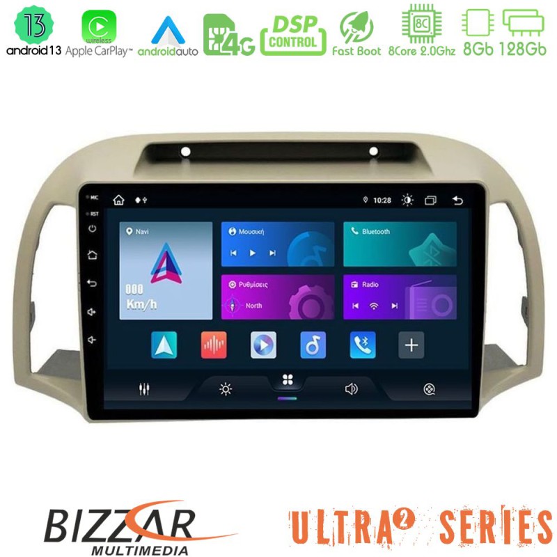 Bizzar Ultra Series Nissan Micra K12 2002-2010 8core Android13 8+128GB Navigation Multimedia Tablet 9" Bizzar Ultra Series Nissan Micra K12 2002-2010 8core Android13 8+128GB Navigation Multimedia Tablet 9"