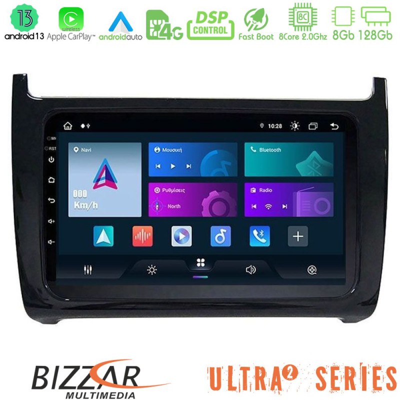 Bizzar Ultra Series Vw Polo 2009-2014 8core Android13 8+128GB Navigation Multimedia Tablet 9"