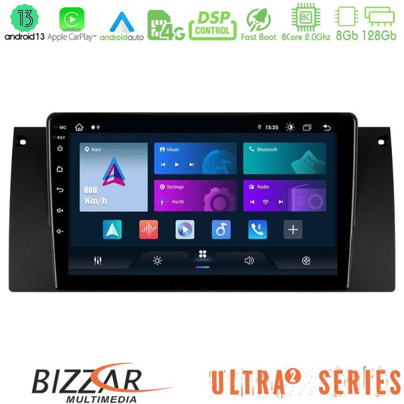Bizzar Ultra Series BMW 5 Series (E39) / X5 (E53) 8core Android13 8+128GB Navigation Multimedia Tablet 9" Bizzar Ultra Series BMW 5 Series (E39) / X5 (E53) 8core Android13 8+128GB Navigation Multimedia Tablet 9"