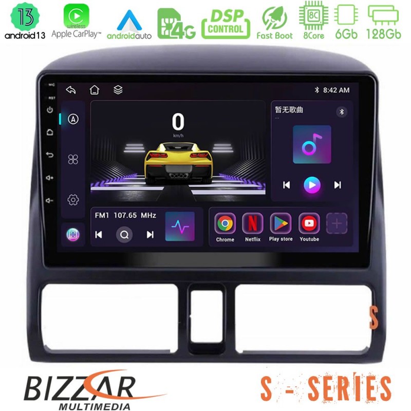 Bizzar S Series Honda CRV 2002-2006 8core Android13 6+128GB Navigation Multimedia Tablet 9