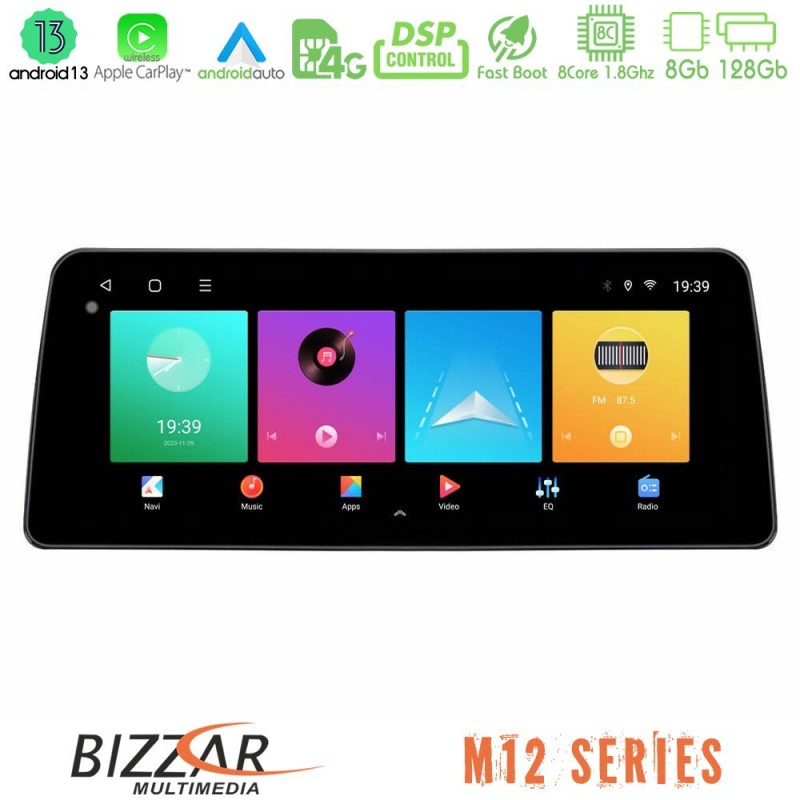 Bizzar Car Pad M12 Series 8core Android12 8+128GB Navigation Multimedia 12.3