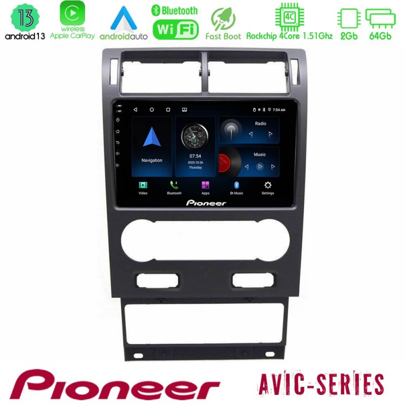 Pioneer AVIC 4Core Android13 2+64GB Ford Mondeo 2004-2007 Navigation Multimedia Tablet 9