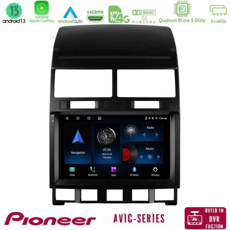 Pioneer AVIC 8Core Android13 4+64GB VW Touareg 2002 – 2010 Navigation Multimedia Tablet 9