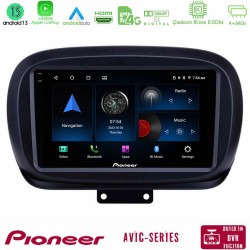 Pioneer AVIC 8Core Android13 4+64GB Fiat 500X Navigation Multimedia Tablet 9