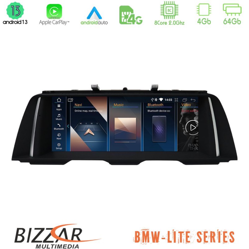 Bizzar Lite Series BMW 5 Series F10/F11 CIC Android13 8Core (4+64GB) Navigation Multimedia 10.25" HD (OEM Style) Bizzar Lite Series BMW 5 Series F10/F11 CIC Android13 8Core (4+64GB) Navigation Multimedia 10.25" HD (OEM Style)