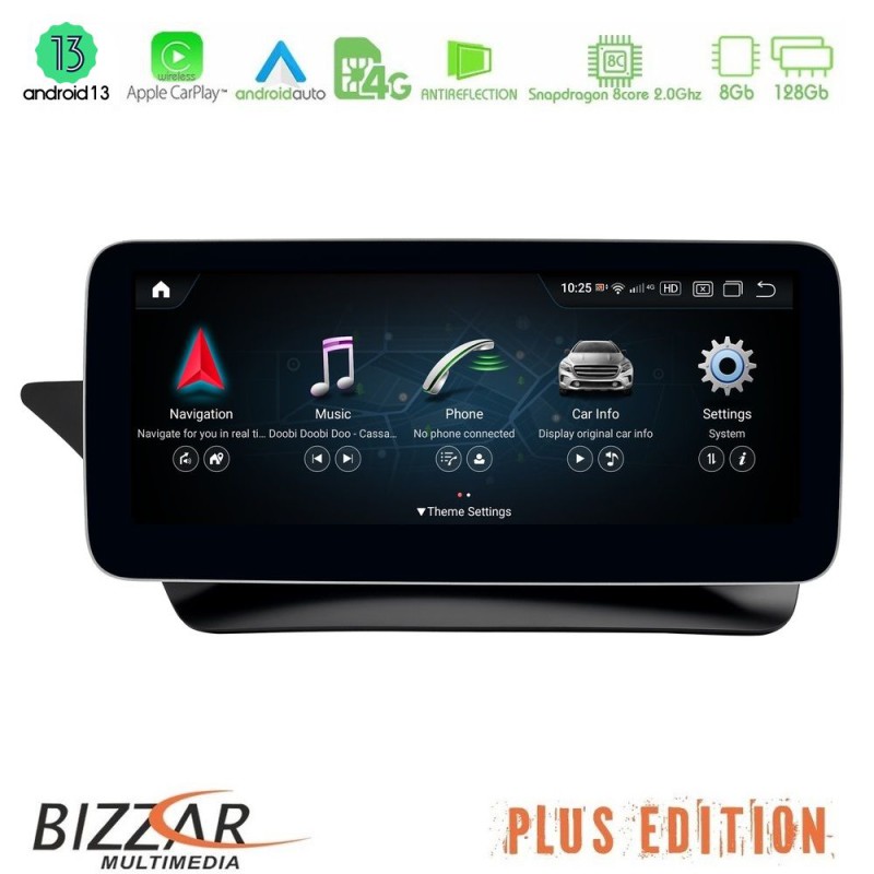 Bizzar Plus Edition Mercedes E Class Coupe (W207) NTG5.0 Android13 (8+128GB) Navigation Multimedia 10,25" Anti-reflection Bizzar Plus Edition Mercedes E Class Coupe (W207) NTG5.0 Android13 (8+128GB) Navigation Multimedia 10,25" Anti-reflection