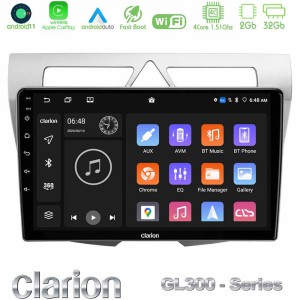 Clarion GL300 Series 4Core Android11 2+32GB Kia Picanto Navigation Multimedia Tablet 9" Με Carplay & Android Auto