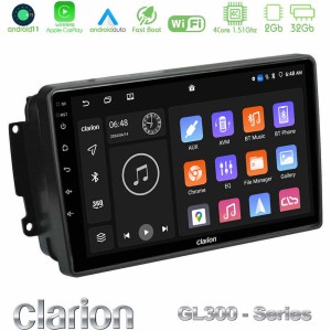 Clarion GL300 Series 4Core Android11 2+32GB Mercedes C/CLK/G Class (W203/W209) Navigation Multimedia Tablet 9" Με Carplay & Android Auto
